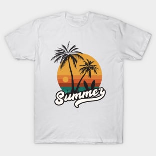 Summer retro Vintgae Art T-Shirt